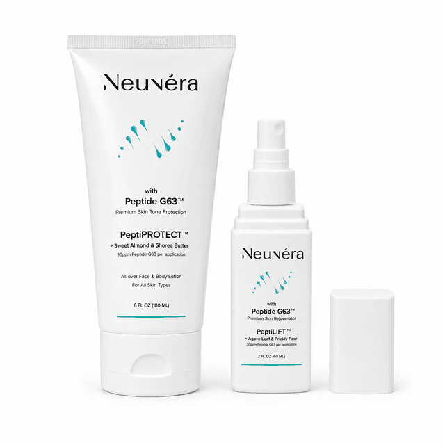 PeptiLIFT facial prep spray and PeptiPROTECT body lotion